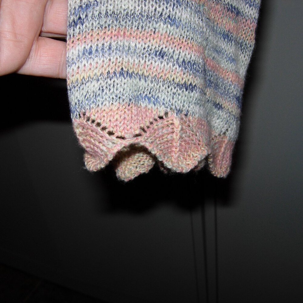 Democracy Ruffle Button Front Sweater L - Picture 3 of 7